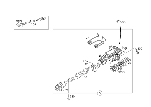 Steerg. Column Jacket Tube & Steerg. Shaft for 2005 Mercedes-Benz C230 #0