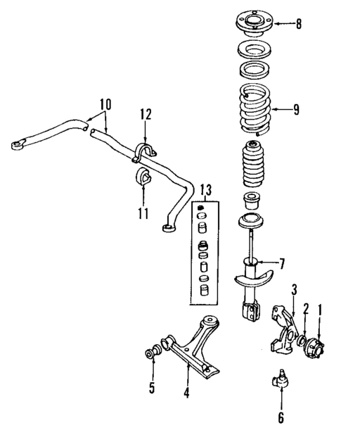 Suspension Components for 1996 Pontiac Sunfire #1