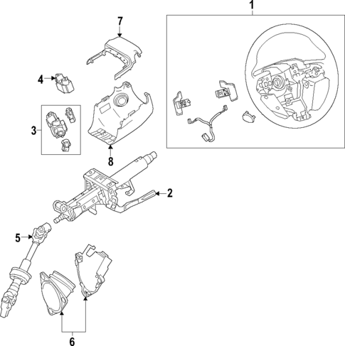 Steering Column for 2020 Toyota Camry #0
