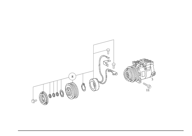 2306811 - Heating and Ventilation: Refrigerant Compressor for Mercedes-Benz: ML320, ML430, ML55 AMG Image image