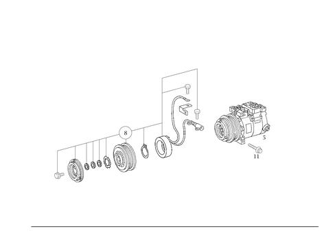 A/C Compressor for 2002 Mercedes-Benz ML55 AMG #1