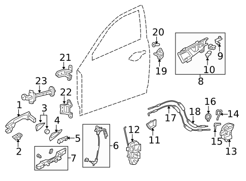 Lock & Hardware for 2009 Acura TSX #0