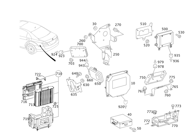 2215455440 - Special Equipment: Holder for Mercedes-Benz Image image