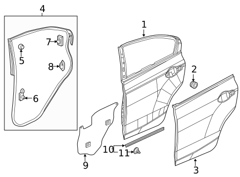 Door & Components for 2013 Honda Civic #0