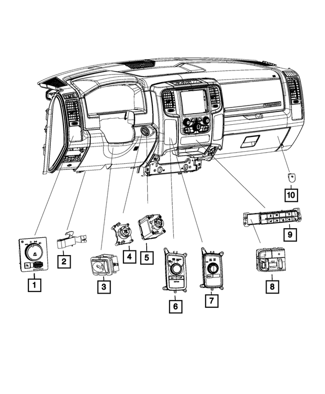 68142283AF - Electrical: Axle Lock Switch for Mopar Image