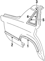 E3DZ5429164A - Body: Side Molding for Ford: LTD Image