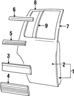 4443862 - Body: Door Shell for Chrysler: LeBaron | Dodge: Spirit Image