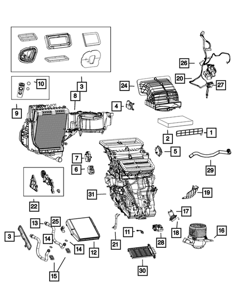 Air Conditioner and Heater Units for 2015 Fiat 500L #0