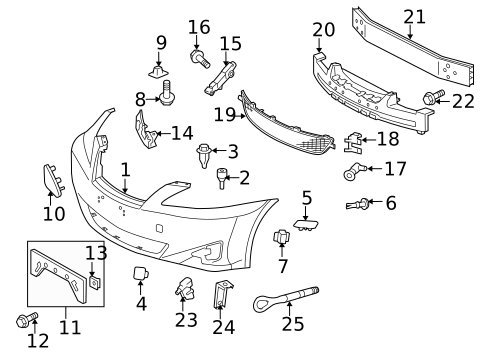 Bumper & Components - Front for 2012 Lexus IS350 #0