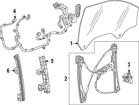 Glass - Front Door for 2024 Chevrolet Silverado EV #0