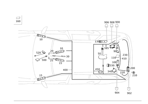 Antenna, Antenna Amplifier and Wiring Harnesses for 2014 Mercedes-Benz C350 #0