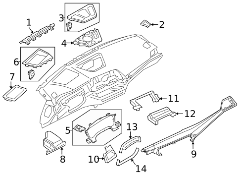 Instrument Panel Components for 2022 BMW M440i xDrive Gran Coupe #0