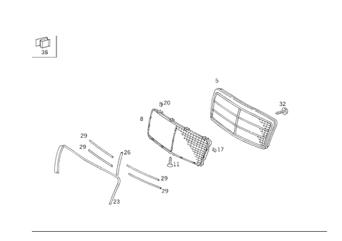 Radiator Grill for 1999 Mercedes-Benz C43 AMG #0