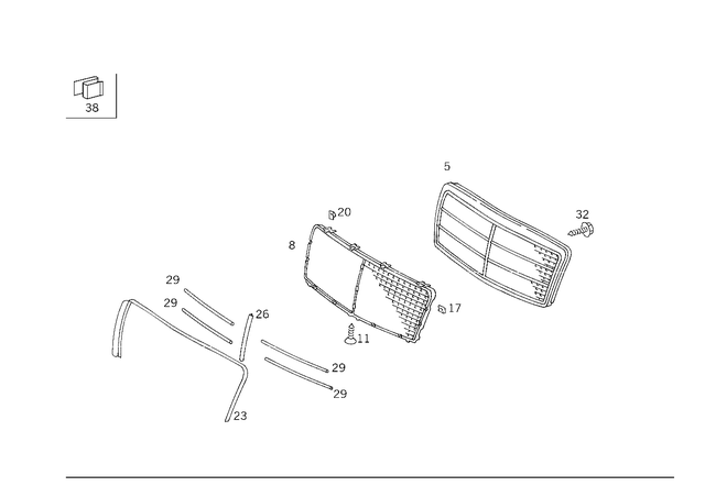 2028800383 - Attachment Parts: Trim for Mercedes-Benz: C230, C280, C43 AMG Image image