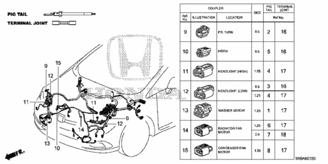 Electrical Connectors (FR.) for 2013 Honda Civic #0