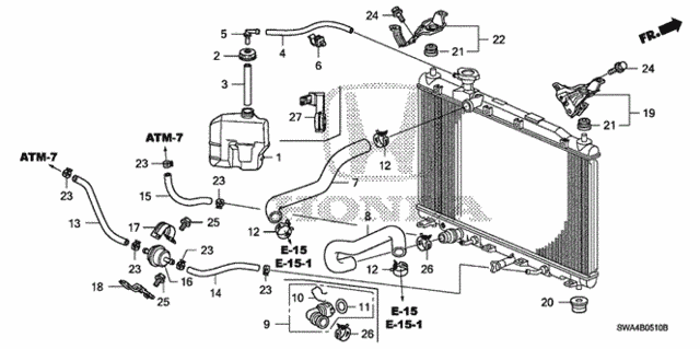 Radiator Hose - Reserve Tank for 2007 Honda CR-V #0