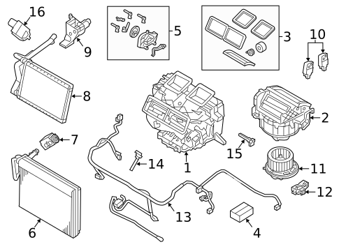 Condenser, Compressor & Lines for 2015 BMW X1 #1