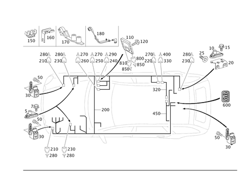 Wiring Harness for Semi-Active Air Suspension for 2009 Mercedes-Benz E320 #0