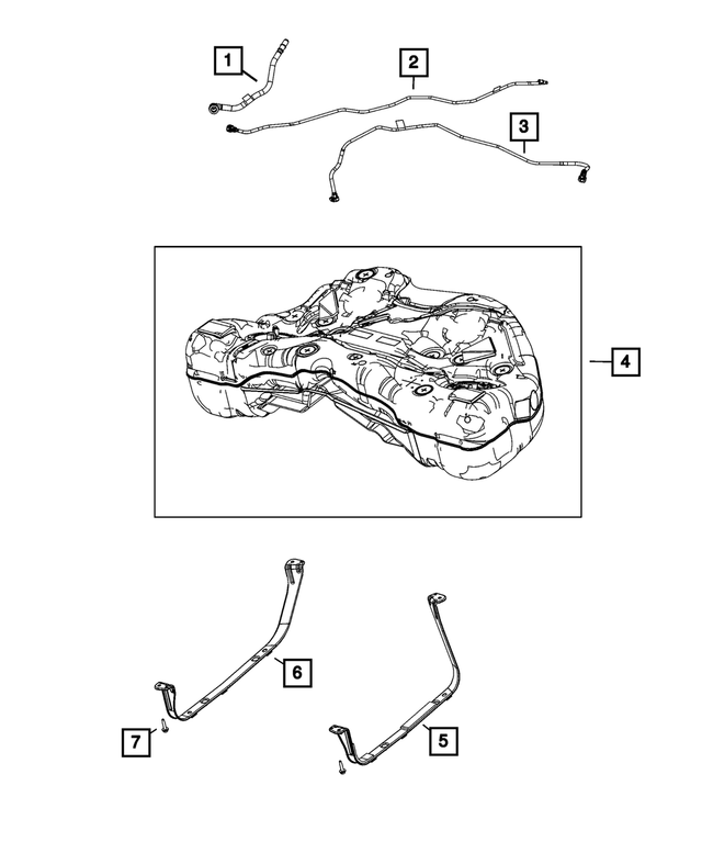 68408246AA - Fuel and Accelerator Pedal: Fuel Vapor Tube To Canister Tube for Mopar Image