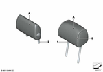 52208034979 - Individual Equipment: Headrest, Leather, Outer for BMW: 528i, 528iX, 535d, 535dX, 535i, 535iX, 550i, 550iX, Hybrid 5, M5 Image image