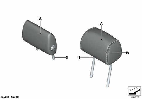 Head Rests Rear for 2014 BMW Hybrid 5 #0