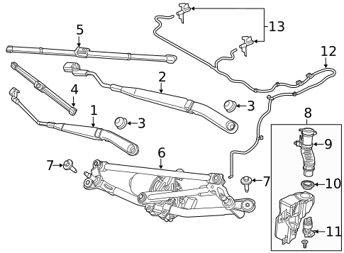 Wiper & Washer Components for 2021 Fiat 500X #0