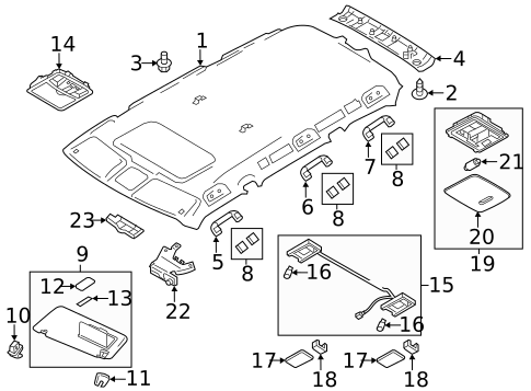 Interior Trim - Roof for 2011 INFINITI QX56 #0