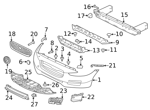 Bumper & Components - Front for 2019 Jaguar XE #0