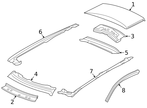 Roof & Components for 2024 INFINITI QX50 #1