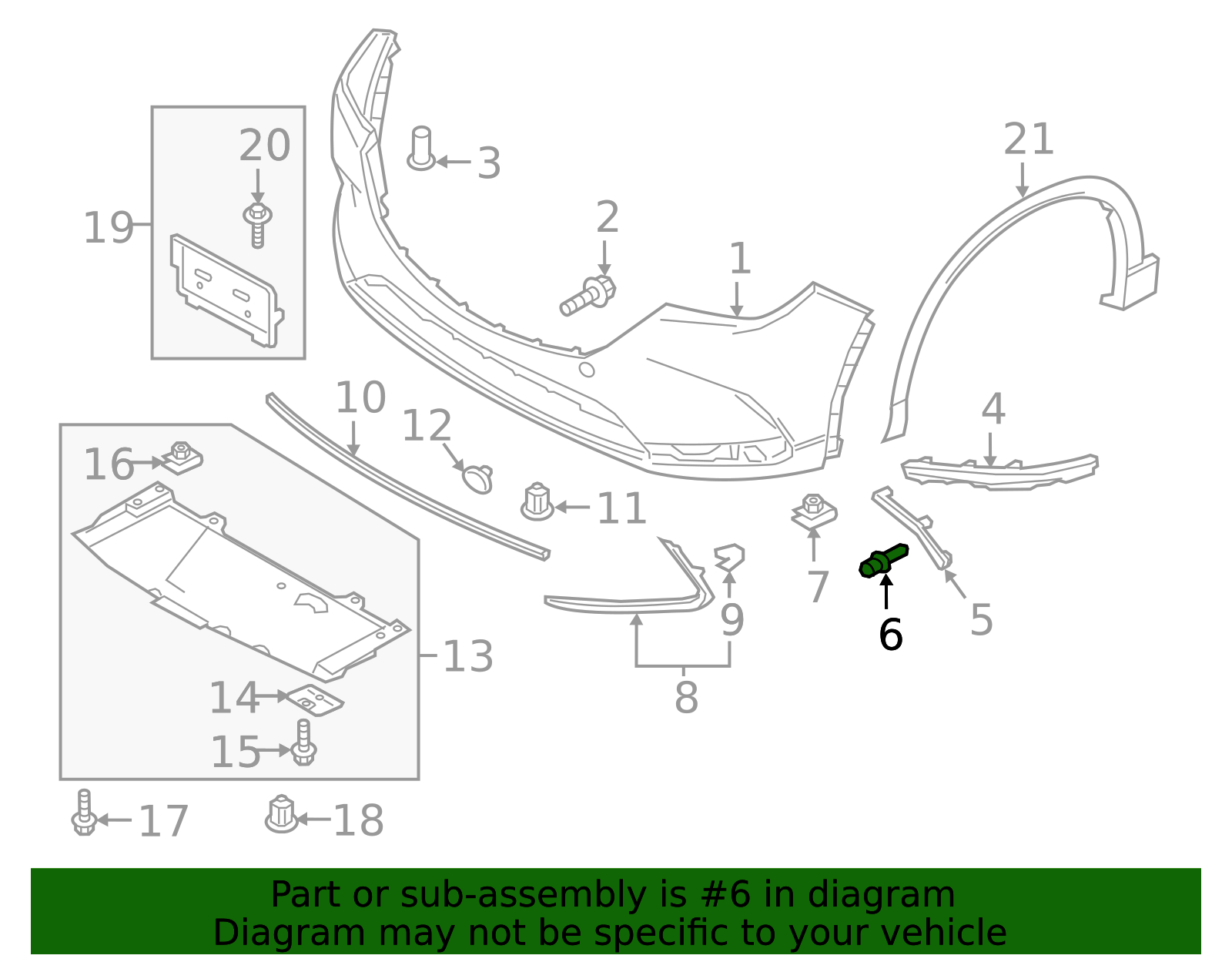 2006-2025 Mazda Air Guide Rivet S51S-51-833 | TascaParts.com