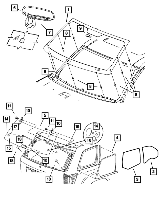 « 55157395AD –  : Intérieur Retroviseur pour Mopar Image »