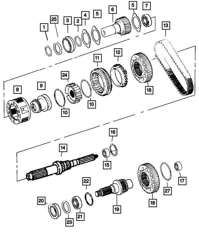 5072458AA - Transfer Case Model 241 [DHE]: Input Gear Bearing for Mopar Image