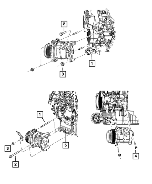 Air Conditioner Compressor and Mounting for 2012 Dodge Grand Caravan #1