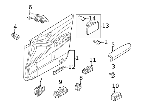 Interior Trim - Door for 2012 Nissan Murano #0