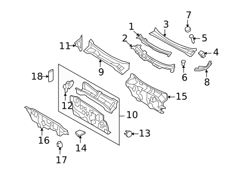 Cowl for 2010 Mercury Mariner #0