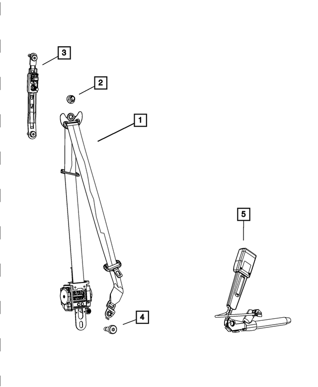 1HZ101T5AF - : Front Inner Seat Belt, Right for Mopar Image