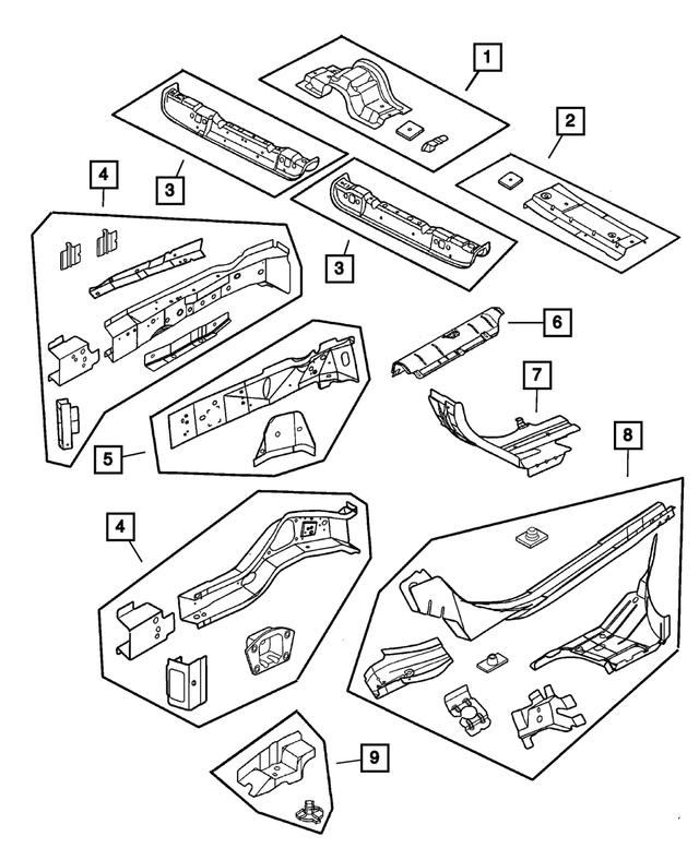 4814493AD - Frames and Bumpers: Seat Reinforcement for Mopar Image image