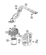 5047388AD - 2.4L Gas; Engine: Oil Cooler Tube for Chrysler: 200 | Dodge: Dart | Fiat: 500X | Jeep: Cherokee, Compass, Renegade | Ram: ProMaster City Image