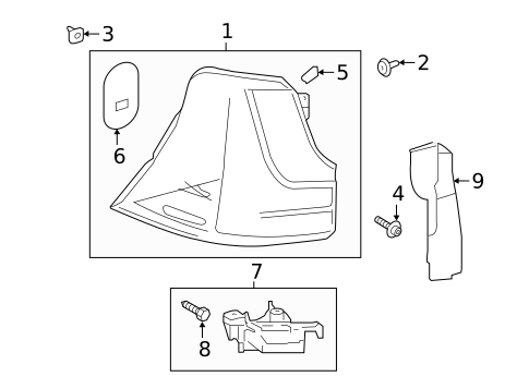 Combination Tail Lamps for 2019 Lexus LX570 #0
