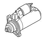 2E911023SX - Electrical: Starter for Volkswagen: Beetle, CC, Eos, Golf Alltrack, Golf R, GTI, Jetta, Passat Image