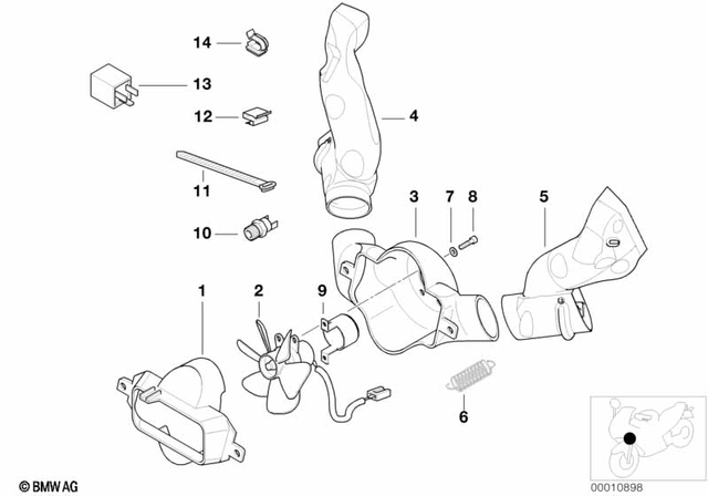 46632317079 - : Upper Part Of Additional Fan Housing for BMW-Motorrad Image