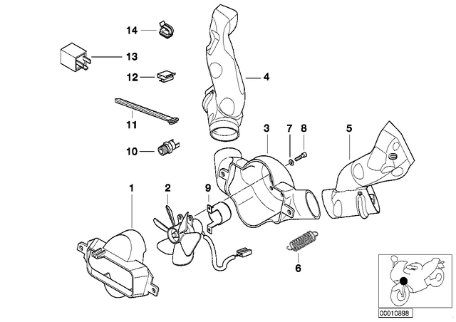 46632317079 - : Upper Part Of Additional Fan Housing for BMW-Motorrad Image