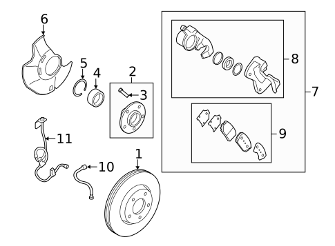 Front Brakes for 2012 Kia Optima #1