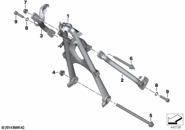 46517707361 - Frame and Mounting Parts: Rod Left -  for BMW-Motorrad Image