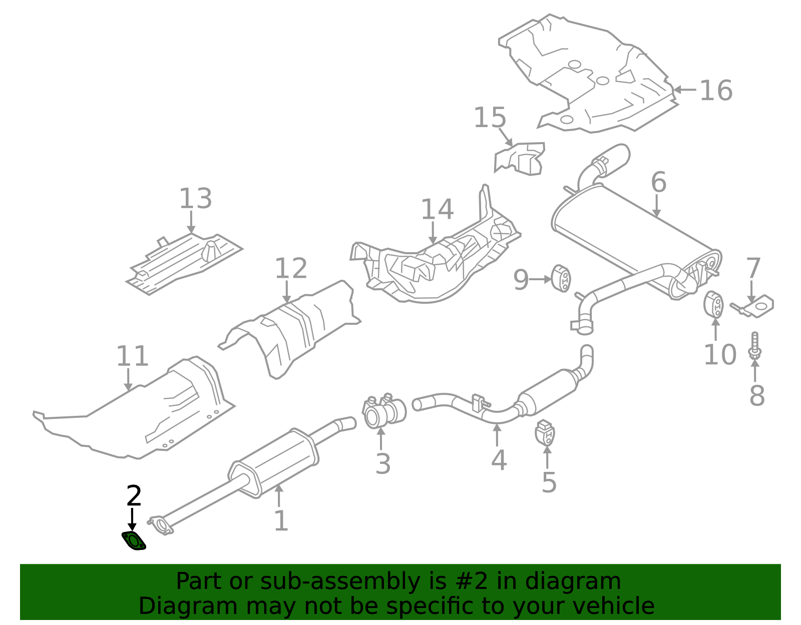 Catalytic Converter Front For Ford Focus 2012-2018 2.0L 4Cyl