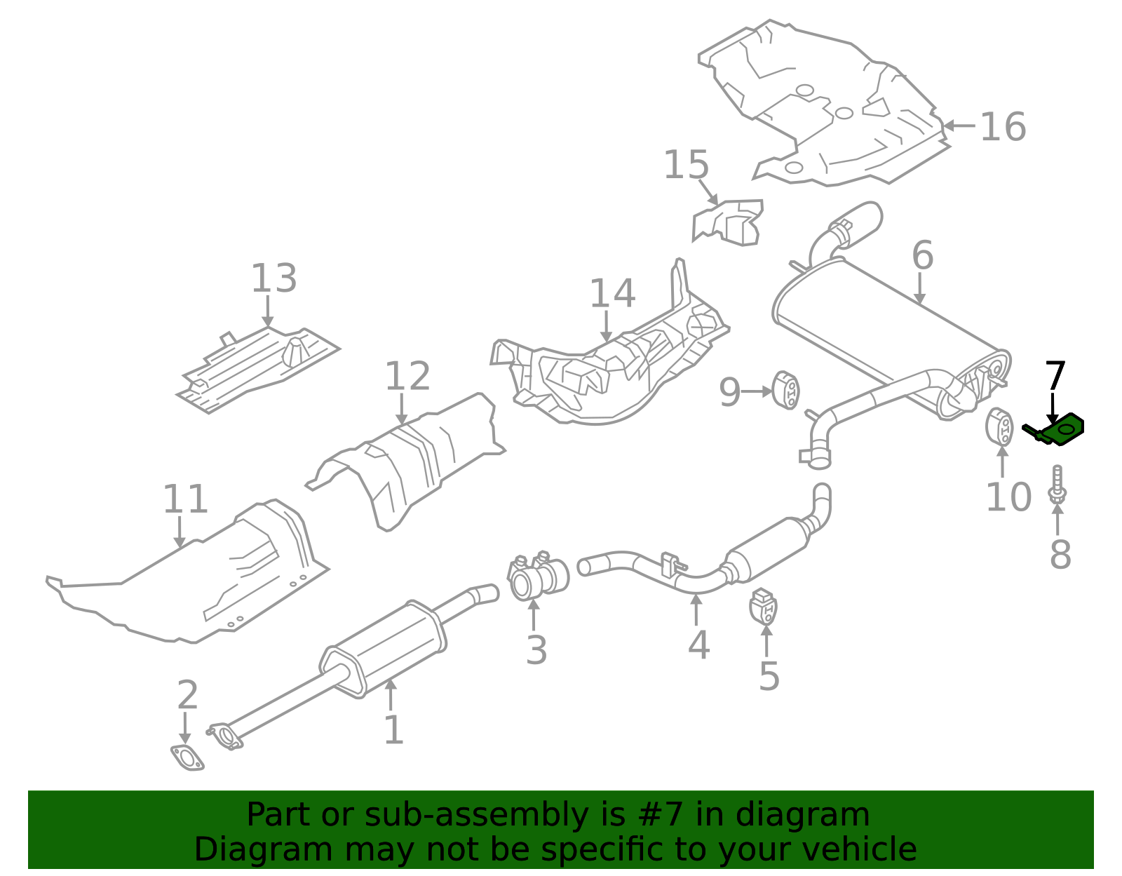 Genuine OEM Ford Part - Exhaust System Hanger Bracket CV6Z-5K291-D ...