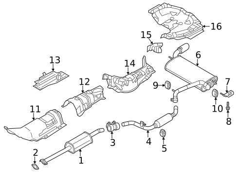 Exhaust Components for 2017 Ford Focus #1