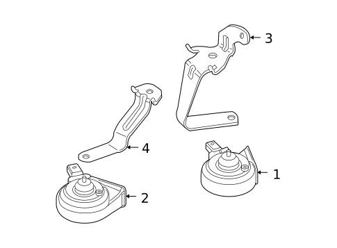 Horn for 2009 Volkswagen Passat #0