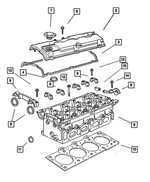 4852729AH - Engine 2.4L Four Cylinder: Cylinder Head Cover for Mopar Image