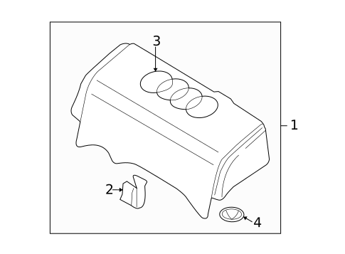 Engine Appearance Cover for 2009 Audi S5 #0